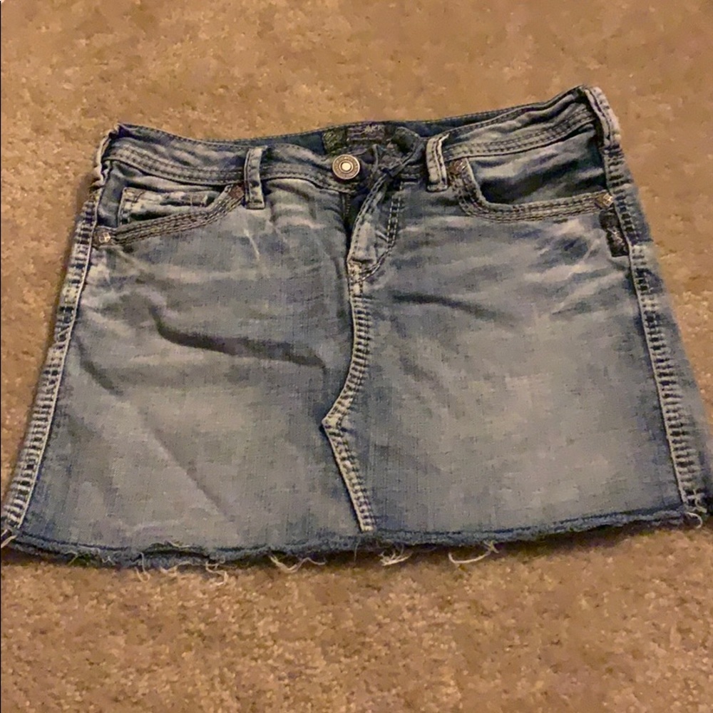 Jean mini skirt